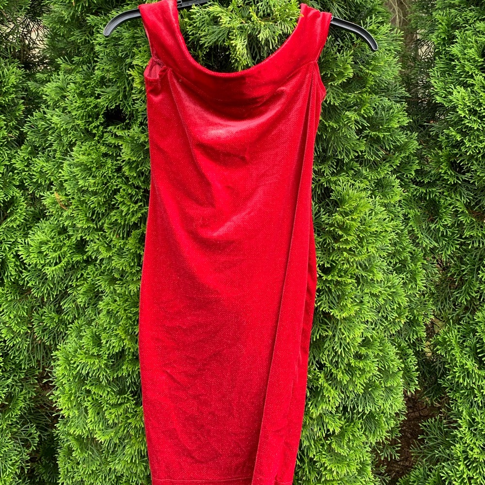 red formal dress
